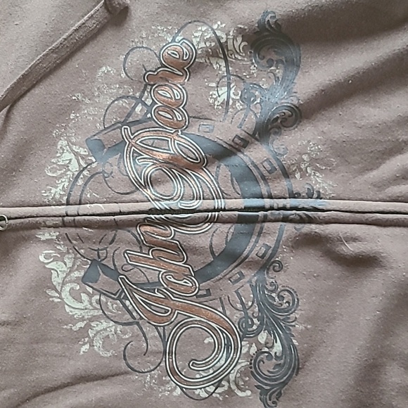 John Deere Womans zip up sweater XL - Picture 3 of 6
